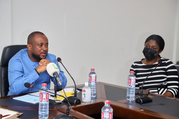 Hon. Pius Enam Hadzide holds maiden Management and General Staff meeting at National Youth Authority (NYA)